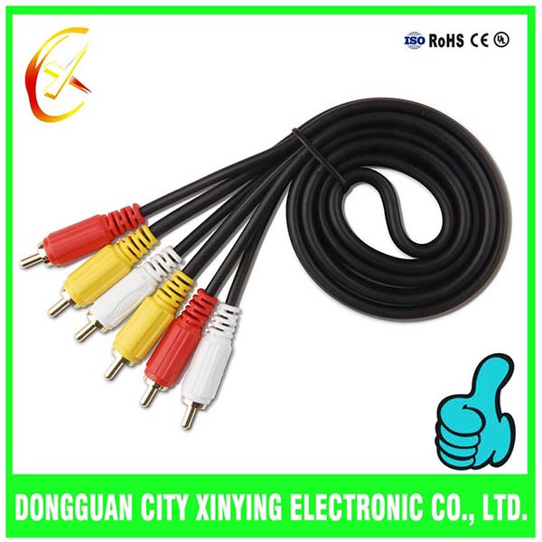 3.5mm RCA Audio Video cable gold plated connector cable