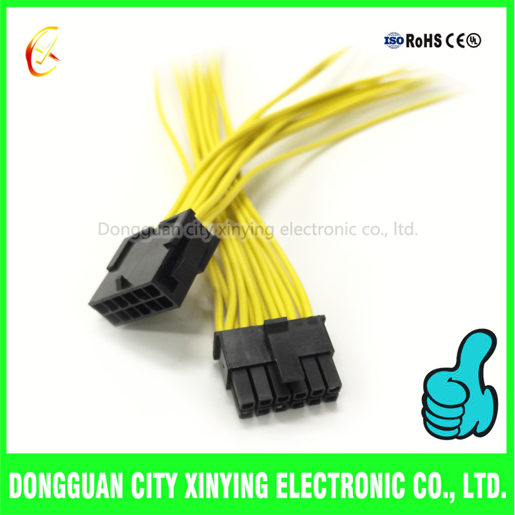 12 pin 3.0mm molex connector male to female wire harness