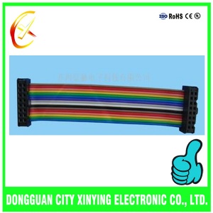 OEM custom made multiple pin rainbow flat cable harnesses title=
