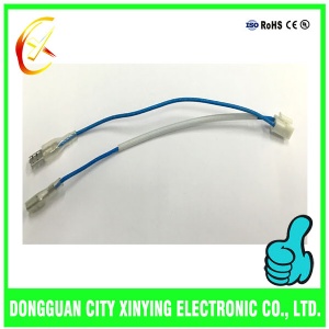 OEM custom made cold terminals cable assembly with transparent silica sleeve title=