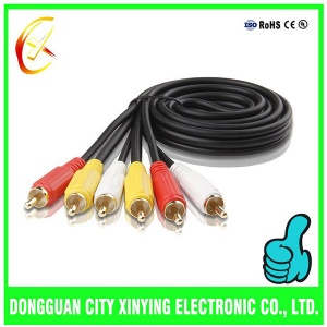 3.5mm RCA Audio Video cable gold plated connector cable