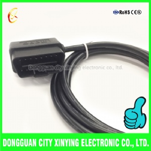 custom molded obd2 to 3.0mm 8 pin molex connector extension cable